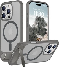 Temdan Magnetic Compatible with iPhone 16 Pro Case, Built-in Invisible Kickst...