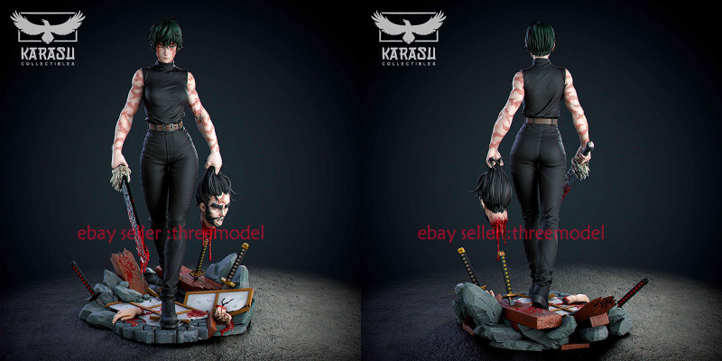 Estatua modelo resina KARASU Studio Jujutsu Kaisen Zenin Maki H29 cm pedido anticipado