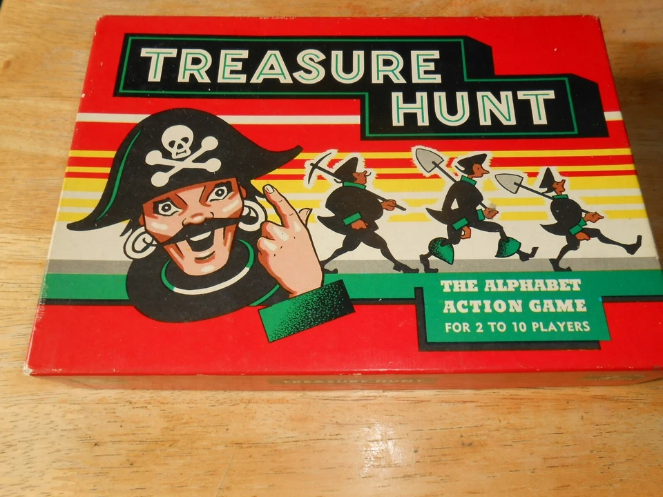 Vintage 1953 pirate Treasure Hunt Game Word Game Cadaco Ellis GREAT GRAPHICS - Image 2 of 4