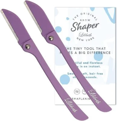 Lilibeth of New York Original Brow Shaper. Foldable Eyebrow Razor Shaper and Fa