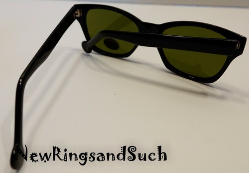 New Vintage Retro Made in Korea Black Green lens Sunglasses 224 - Picture 3 of 3