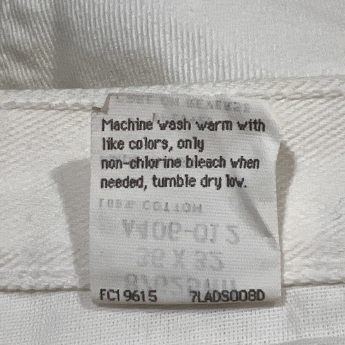 Pantalones de mezclilla Wrangler Rustler 36x32 blancos calce relajado occidentales 100 % algodón hechos en EE. UU. - Imagen 12 de 13