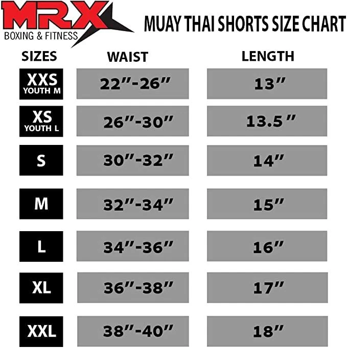 MRX MMA Boxing Shorts for Men Training Fighting Muay Thai Kickboxing Short - Image 2 of 4