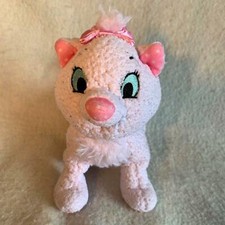 Disney Aristocats Marie Plush Stuffed Animal Cat White 8"Long Soft