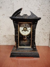 Horloge Buffet Table Junghans Vintage Rétro Mécanique Carillon Bois Et Verre