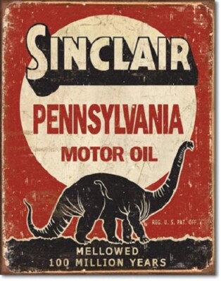 12 1/2'' X 16'' SINCLAIR PENNSYLVANIA MOTOR OIL METAL SIGN NEW