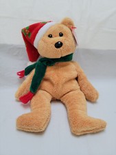 Ty Beanie Baby 2003 Holiday Teddy - Christmas Scarf Hat
