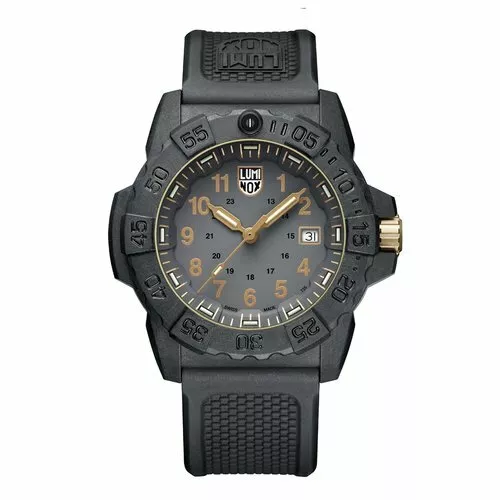 Luminox Navy Seal 3500 CARBONOX Gray Dial Rubber Band Men s Watch XS.3508.GOLD