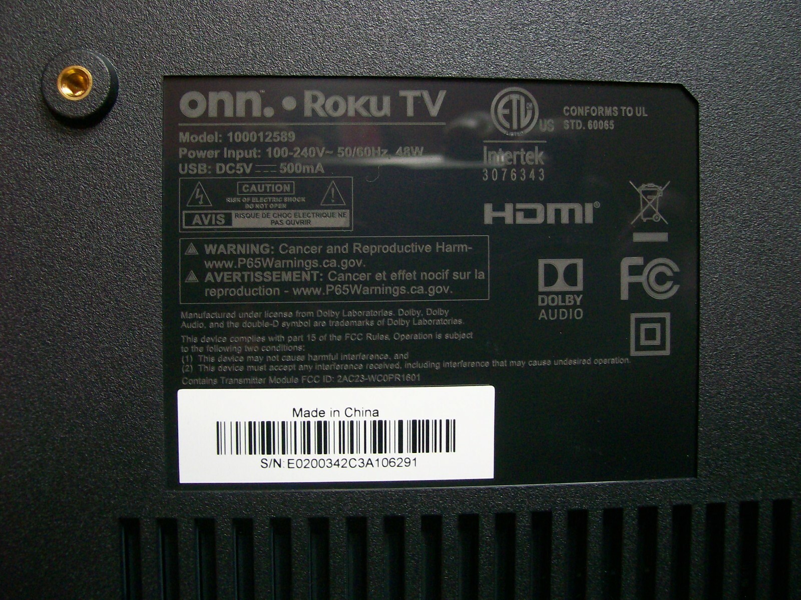 ONN Television Power Cord eBay