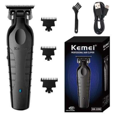 Kemei 2299 Barber Cordless Hair Trimmer 0mm Zero Gapped Carving