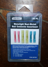 30pc Watertight Heat Shrink Butt Connector Assortment: Yellow/Blue/Red 66729
