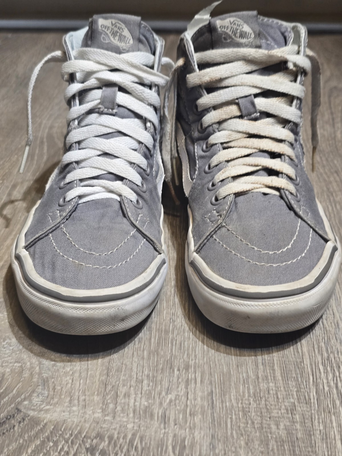 Vans Off The Wall Grey High Top Skate Board Shoes Men’s 5.5 Womans 7