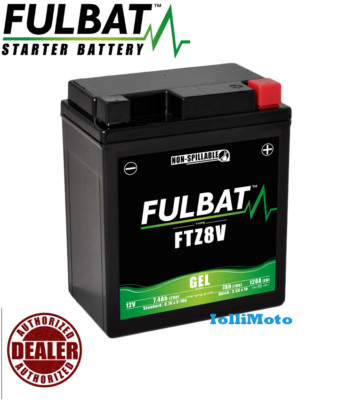 BATTERIA MOTO FULBAT GEL FTZ8V = YTZ8V 12V 7,4Ah 120CC HONDA SH 125 i (JF68B) 