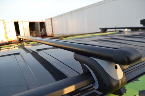 Black Cross Bars To Fit Renault Trafic 2022+ Aluminum Racks Roof Top Accessories - Picture 4 of 11