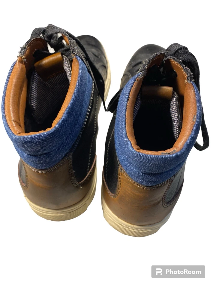 Zapato Deportivo Hombre Cuero, Hombre Talla 12 Aldo, Jean Negro y Marrón Detalles Tobillo. Foto 3 de 4