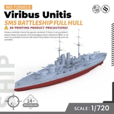 SSMODEL 1/700 Military Model Kit SMS Viribus Unitis Battleship Full Hull