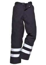 Portwest Ballistic Tousers Navy HI-VIS Reflective Work Branded Durable XL