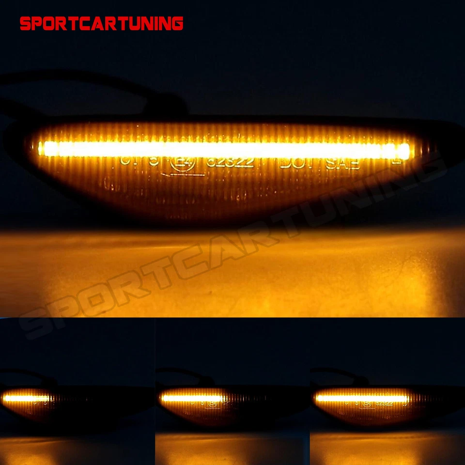 Dynmaic LED Smoked Fender Side Marker Signal Lights For 2016-up Mazda MX-5 Miata Foto 2 de 4