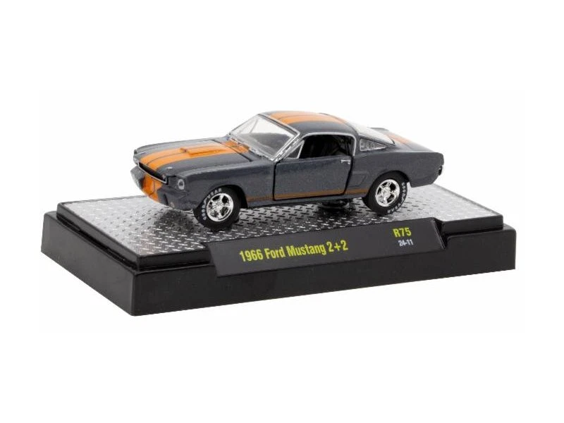 FORD Mustang 2+2 - 1966 - grey / orange - M2 1:64 - Bild 3 von 4