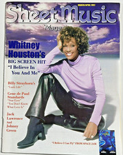Rare 1997 Sheet Music Whitney Houston Gospel Tribute Space Jam Jordan R. Kelly