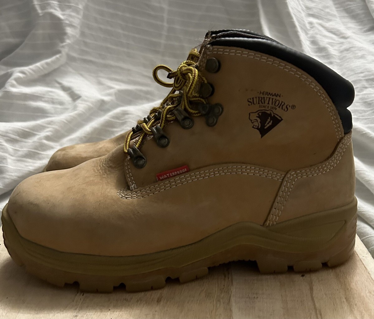 Herman Survivors Steel Toe Boots Mens 12W Brown Leather Work  ASTM F2413-11 EH Herman Survivors Professional Series Waterproof H.D.Steel  main image 4