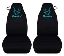 Fits 1970-1992 Pontiac Firebird Car Seat Covers Black with bird design