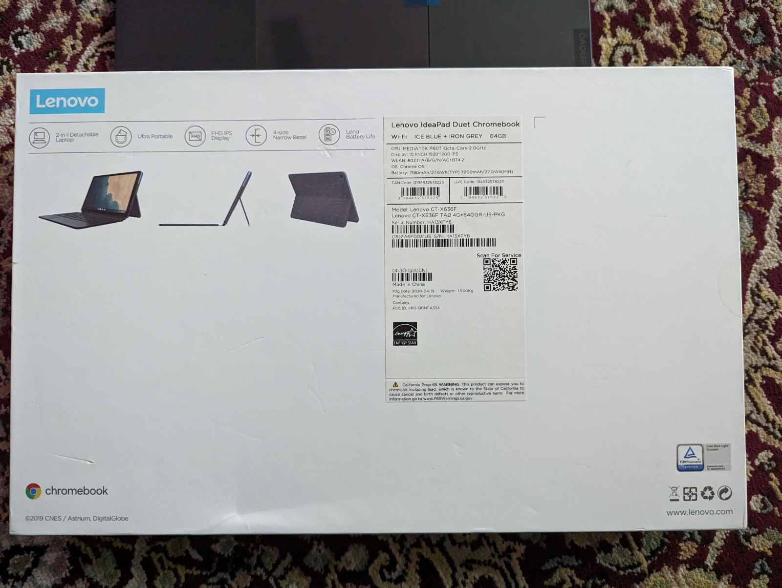 Lenovo Ideapad CTX636F 10.1" (64GB,MediaTek Helio P60T,2.00GHz,4GB