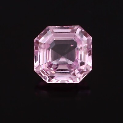 Natural Flawless Ceylon Light Pink Sapphire Loose Asscher Cut Gemstone 6.20 Ct