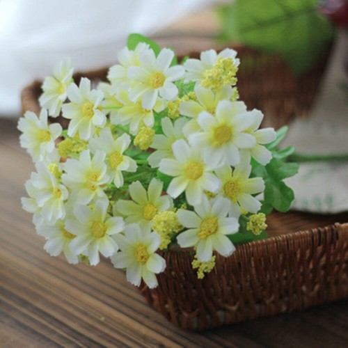 28 Heads Cute Silk Daisy Artificial Decorative Flower DIY Wedding Flower Bouquet - Picture 9 of 21
