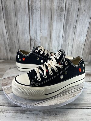 converse canvas platform black