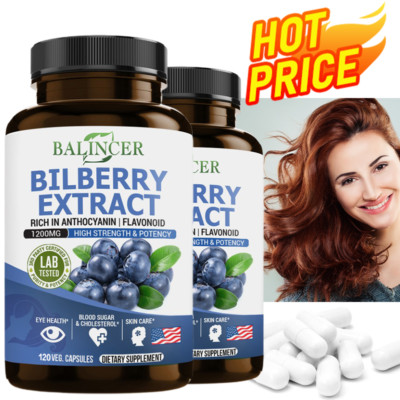 Blueberry Extract + High Strength + Efficacy + Anthocyanins + Flavonoids + No...