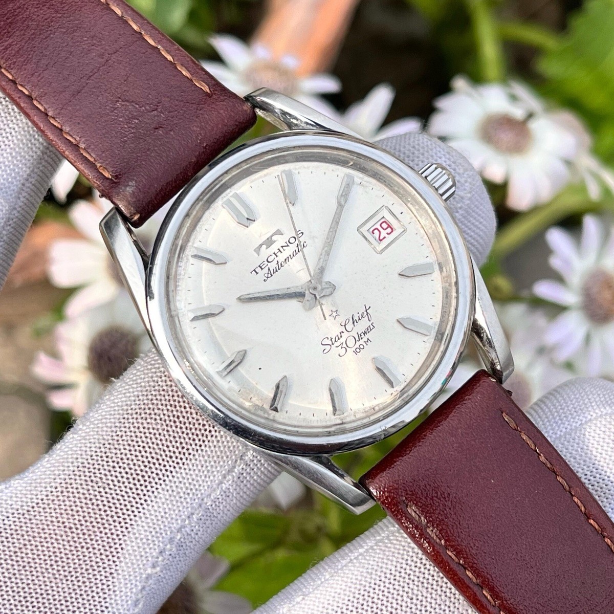 E752 TECHNOS AUTOMATIC Star Chief 25石 Vintage Technos Automatic 