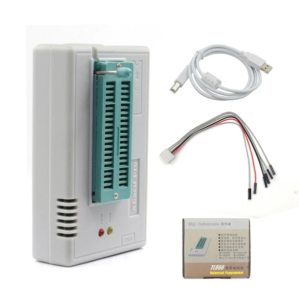 Programador Universal de Alta Velocidad T48 TL866II Plus + Adaptadores + Clip de Prueba PIC Bios Foto 3 de 4