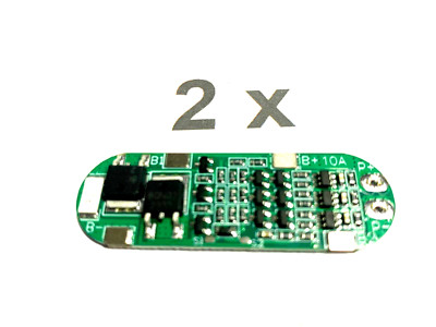 BMS 3S 10A 12V,Lith.-Batt.Lade+Schutz Bord,3x18650 Batterie 11,1 V-12,6, 2 Stück