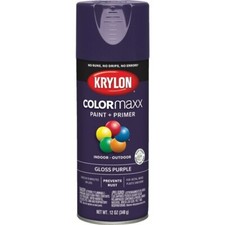 6 -Krylon ColorMaxx 12 Oz. Gloss Spray Paint, Purple Model: K05533007