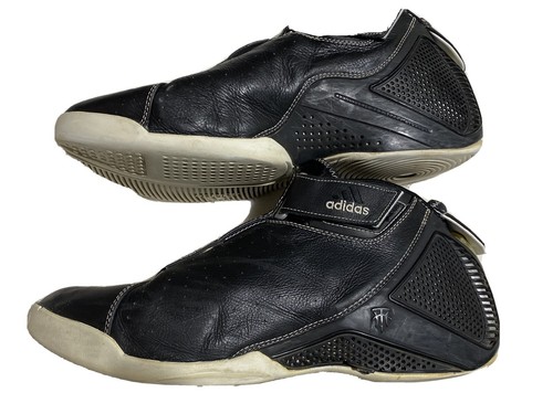 Vintage Adidas TMAC Tracy McGrady Basketball Shoes Black Leather Men's Size  14 | eBay