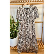 ASOS New Look Maxi Dress in Brown Zebra Print