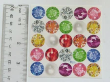 Violette Stickers - GEM DOTS - 4x4 Square Sheet of RETIRED Stickers #K87