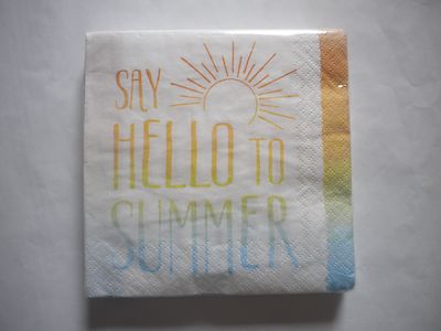 Creative Converting Brand Paper Cocktail Napkins SAY HELLO TO SUMMER 