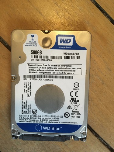 Festplatte 2.5 Western Digital WD Blue 500GB WD500LPCX SATA