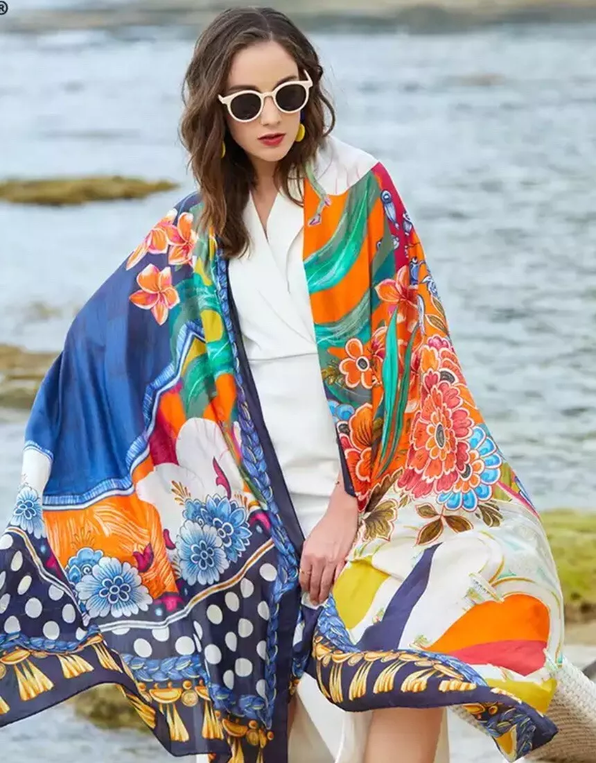 Extra large silk sale scarf