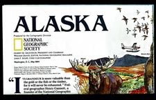 ⫸ 1994-5 May ALASKA AK National Geographic Map 49th State - A1