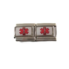 Gadow Jewelry Medical Alert Red Star of Life Charms 9mm