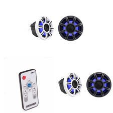 Kicker 51MSC654 - MSC 6.5-Inch Premium Marine 4-Ohm LED Coaxial System, 2 P...