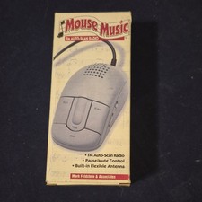 Mark Feldstein  Associates Mouse Music 91022 FM Auto-Scan Radio Gray Pause/Mute