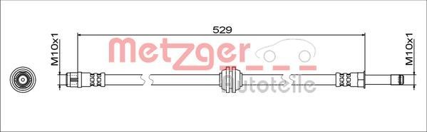Bremsschlauch Vorne Links Rechts Metzger 4111811 FüR Mercedes-image