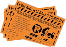 100 Parking Violation Stickers Hard to Remove - No Parking Stickers - Bad Parki