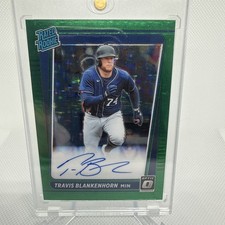 2021 Donruss Optic Travis Blankenhorn SP Rated Rookies Signatures Green Stars