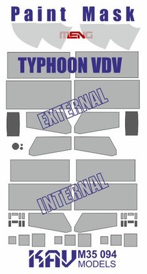 1:35 Canopy Mask for scale model K4386 Typhoon VDV Meng VS014