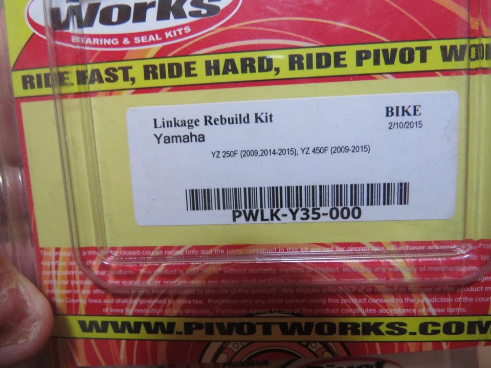 Nuevo kit de reconstrucción de acoplamiento Pivot Works PWLK-Y35-000 Yamaha WR250F 2015-2018 OM28 Foto 3 de 4